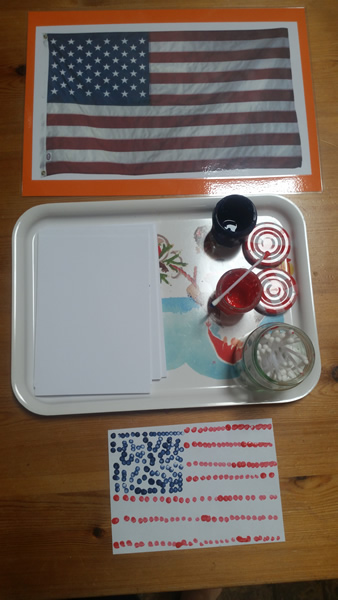 Pointillism US Flag